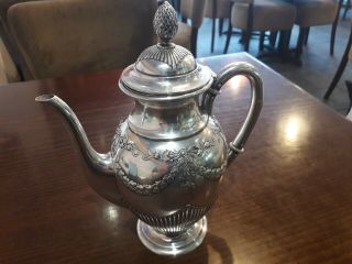 Antique Solid Silver 830 Danish ? Teapot Circ 1911.  Weighs 317 Grams.