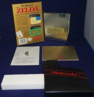 Vintage Nintendo NES Legend Of Zelda Gold Complete Game CIB 2