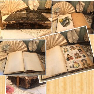 Wow Antique Victorian Era Die - Cut Scrapbook Album - Loaded,  125,  Pages Awesome