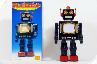 Horikawa Metal House Nomura Daiya Television Robot Tin Japan Vintage Space Toy