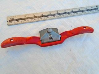 Vintage Stanley Uk Straight Sole Cast Iron Spokeshave Refinished Old Tool