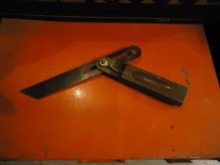 Vintage Stanley 25 6 " Rosewood And Brass T - Bevel Square