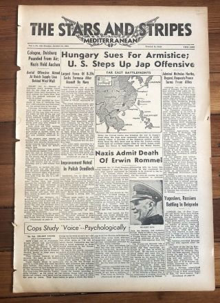 Best 1944 Ww Ii Newspaper Nazi General Erwin Rommel Dead Desert Fox Suicide