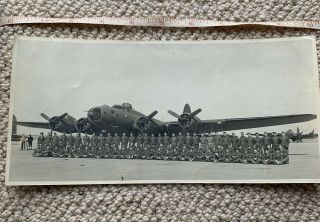 Ww2 Group Photo 100th Bomb Group 351st Squadron Large Photo B - 17