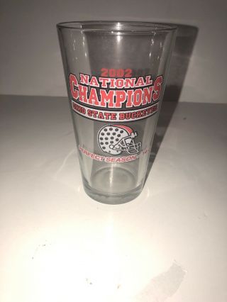 Vintage 2002 Ohio State National Championship Glass Perfect Season