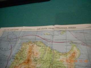 Silk/cloth WWII pilot map,  Luzon Island/SE China 2