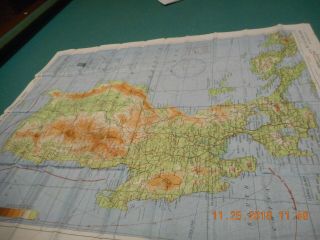 Silk/cloth WWII pilot map,  Luzon Island/SE China 3