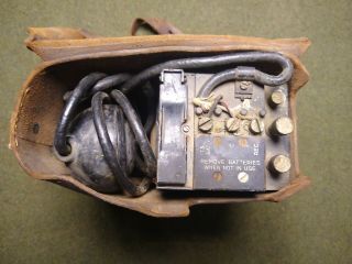 Ww2 Era Military Army Radio Field Phone Ee - 8 - A Leather Case Us Signal Corps Wwii