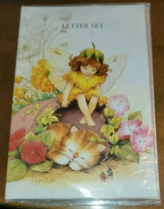 Vintage Artmark Letter Set,  Nip,  Fairy With Kitten