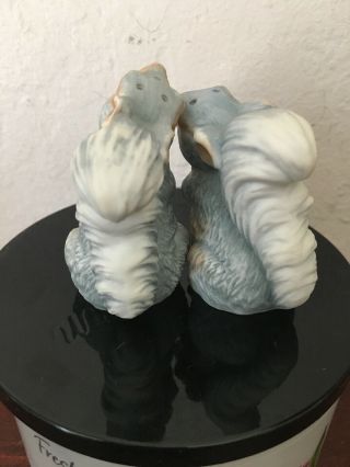 Vintage Grey Squirrels Salt And Pepper Shakers Set Made In Malaysia