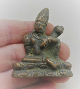 Circa 200 - 300ad Ancient Gandhara Bronze Votive Statuette Rare