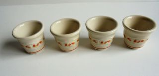 4 Longaberger Candy Corn Votive Cups Candle Holders