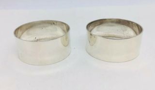 Tiffany & Co.  Makers Vintage Pair Sterling Silver Napkin Rings