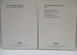 Iwc Aquatimer Chrono - Automatic Watch Ref 3719 Instructions & Grnty/service Books