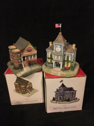 Liberty Falls Miniatures (2) Liberty Middle School & Piano & Violin School