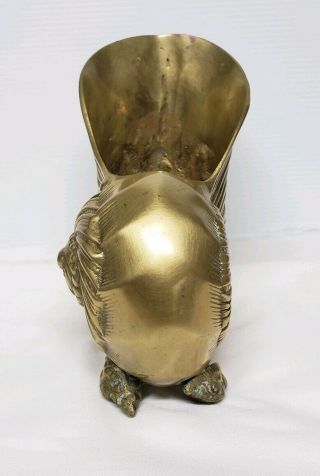 Brass Shell Shaped Nautilus Planter Vase Made in Korea 2