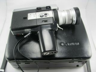 Vintage Canon Auto Zoom 518 8mm Movie Film Camera & Case (tested/working)