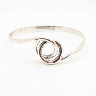 Anna Greta Eker Norway 925S Sterling Silver Modernist Designer Bangle Bracelet 2