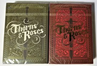 Thorns & Roses Playing Cards Set Limited Edition Decks By Steve Minty Uspcc