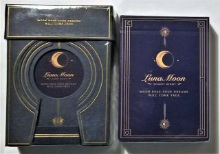 Luna Moon Blue Playing Cards Rare Limited Edition 2 Deck Set By Bocopo Uspcc