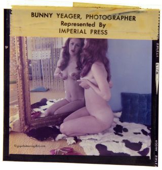 Bunny Yeager 1970 Color Camera Transparency Pin - up Wild Nude Campy Photo Shoot 3