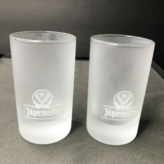 Jagermeister Frosted Shot Glasses Bar Set Of Two