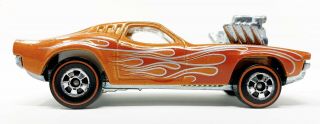 Hot Wheels Redlines Rodger Dodger - Orange - Red Flames - 1970 - Thailand -