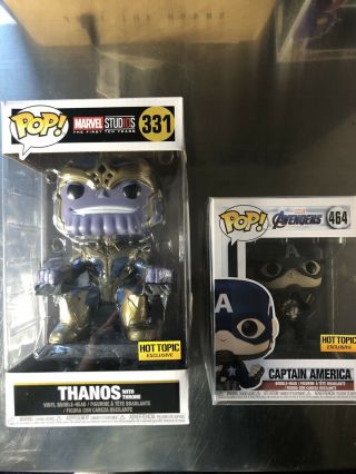 Funko Pop Thanos With Throne And Captain America Hot Topic