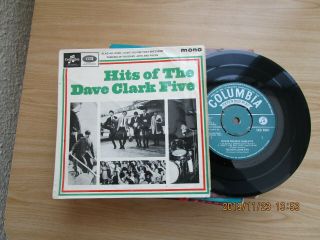 The Dave Clark Five=hits Of The Dave Clark Five (indian) E.  P.  P/c Ex -
