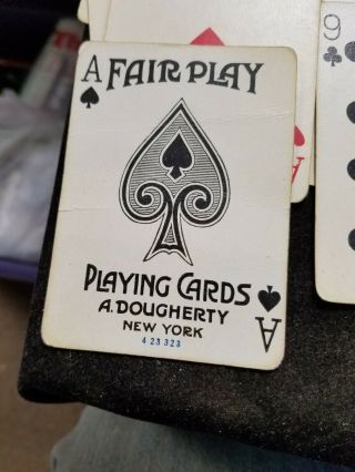 Vintage A.  Dougherty Fair Play Deck Of Playing Cards Complete W/ Box