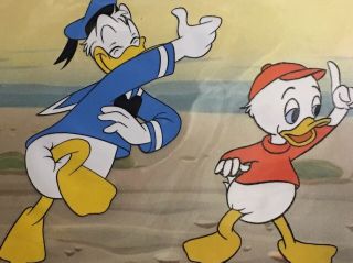 Vintage Walt - Disney Celluloid - Donald Duck And Huey