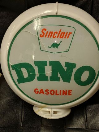 Sinclair Gasoline Pump Globe Sign 13.  5 Capco Repaired W Patina Dino