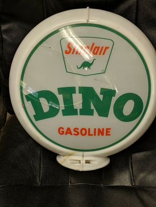 Sinclair Gasoline Pump Globe sign 13.  5 Capco Repaired w Patina DINO 2