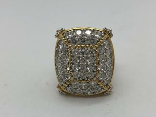 Gems En Vogue Michael Valitutti Cluster White Topaz Ring Sz 7 Sterling Silver