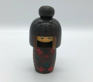 4.  9 Inch (12.  5 Cm) Japanese Vintage Sosaku Wooden Kokeshi Doll /cute Girl