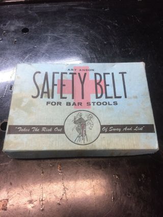 Rare Vintage Gag Gift Bar Stool Safety Belt Novelty For The Drinker Beer