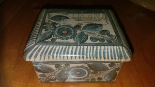 Mexican Vintage Trinket Box /ceramic Pottery Folk Art Solis