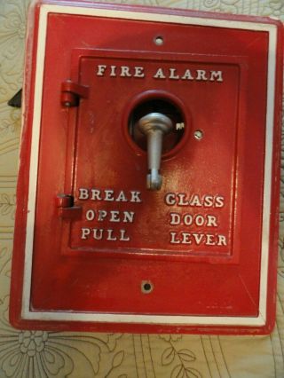 Vintage Autocall Fire Alarm Pull Box Federal Sign And Signal