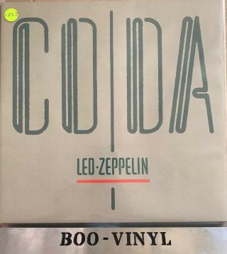 Led Zeppelin - Coda Vinyl Lp,  Inner Uk 1st Press Embossed Sleeve A2/ - B Nr