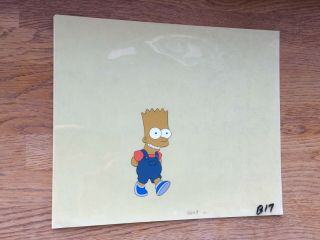 The Simpsons Animation Cel Large Bart In Dungarees - 9f08 Lisa 