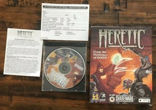 Heretic (pc,  1994) Shareware Game Vintage Raven Doom