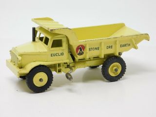 Dinky Supertoys 965 Euclid Rear Dump Truck 1956 Yellow Vintage