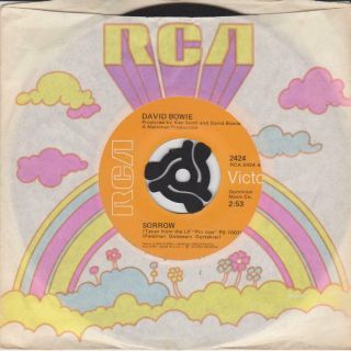 David Bowie Sorrow / Amsterdam Rca 2424 Classic Pop From 1973 Us Pressing