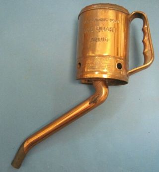 Vintage old stock copper Swingspout Quart Oil Can 2