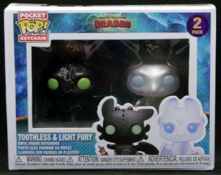 Funko Pocket Pop Keychain How To Train Your Dragon 3 Toothless & Light Fury
