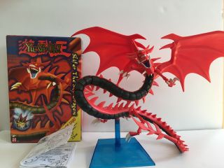 Yu - Gi - Oh Slifer The Sky Dragon Deluxe Model Kit Figure Mattel 2003 W/ Box,  Stand