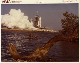 Sts - 1 / Orig Nasa 8x10 Press Photo - Space Shuttle Columbia Engine Test