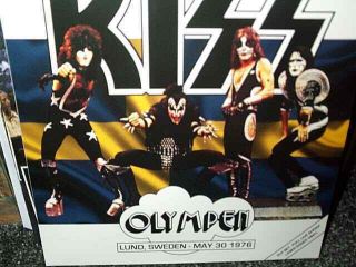 Kiss Vinyl 2 X Lp Set Blue Coloured Vinyl Live Sweden 1976 Gene Simmons