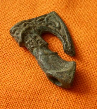 A318.  Slavic Style Bronze Axe Amulet/ Pendant