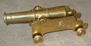 Vintage Virginia Metalcrafters Solid Brass Revolutionary War Naval Cannon